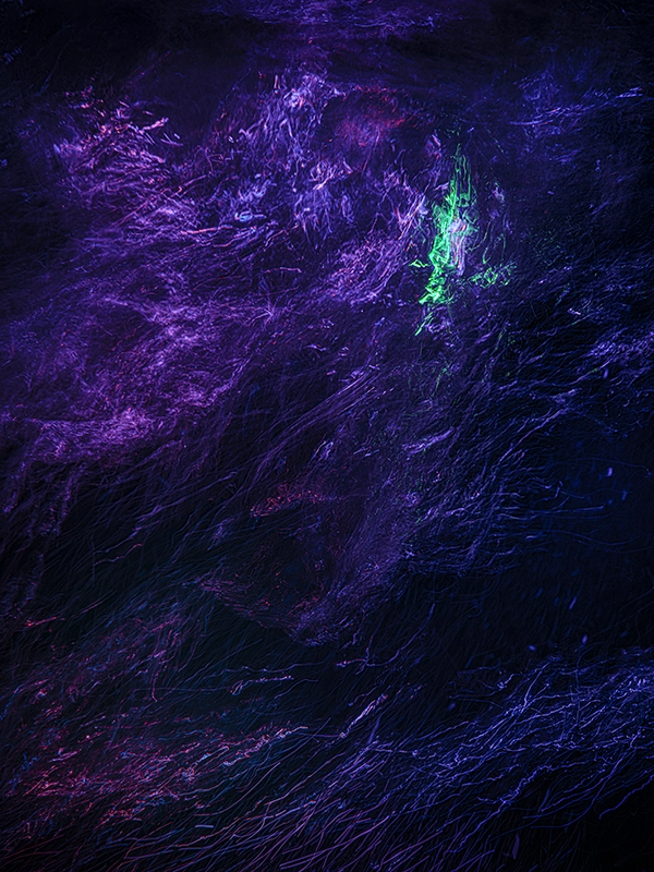 The True Magic #6 (2024) by Alexej Sachov. Fine art photography, long-exposure night dive in the open sea, light and laser lines. Photo Basel 2026, Booth A9.