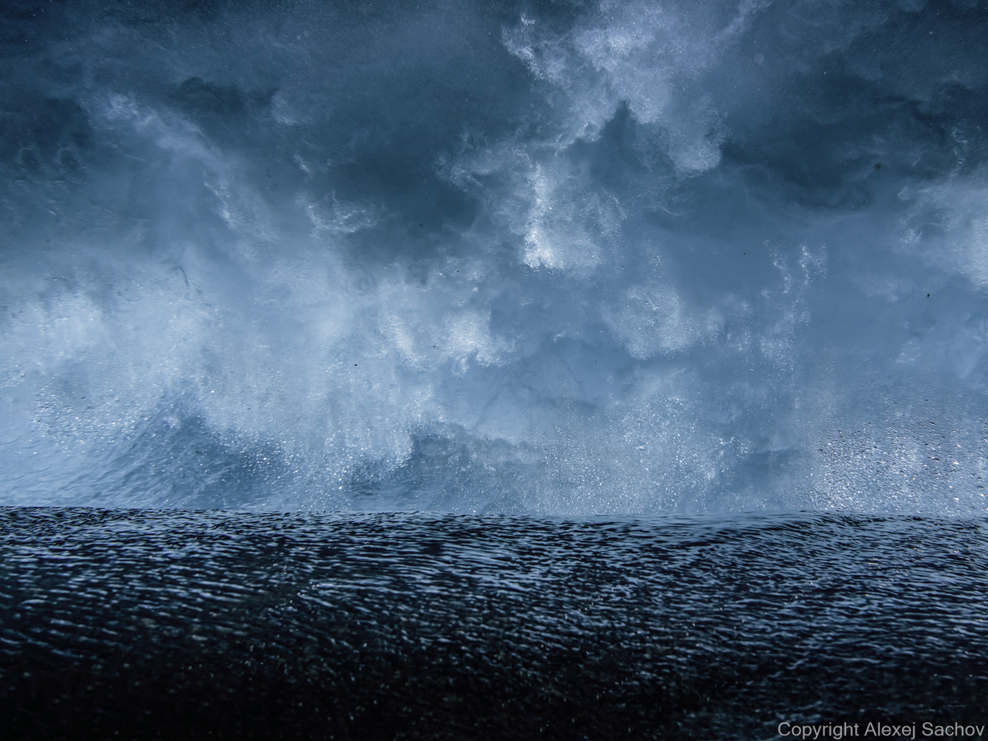 Rainfall - Waves - Underwater Art Photography by Alexej Sachov