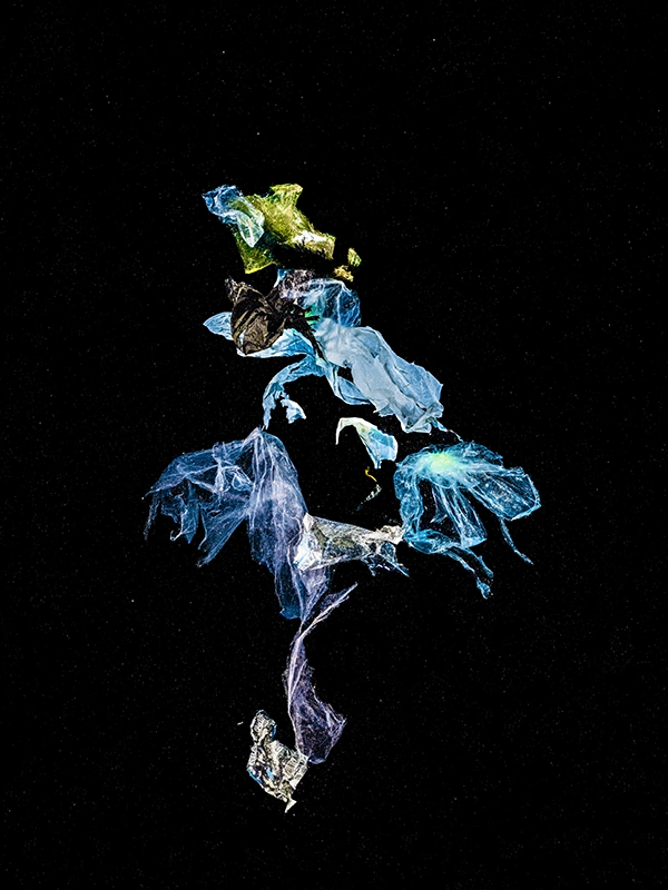 The Ballerina (2023) by Alexej Sachov. Marine debris sculpture, strobe-lit underwater photography from Chronicles of an Emerging Diversity. photo basel/berlin 2026, POSITIONS Berlin Art Fair, Berlin Art Week.